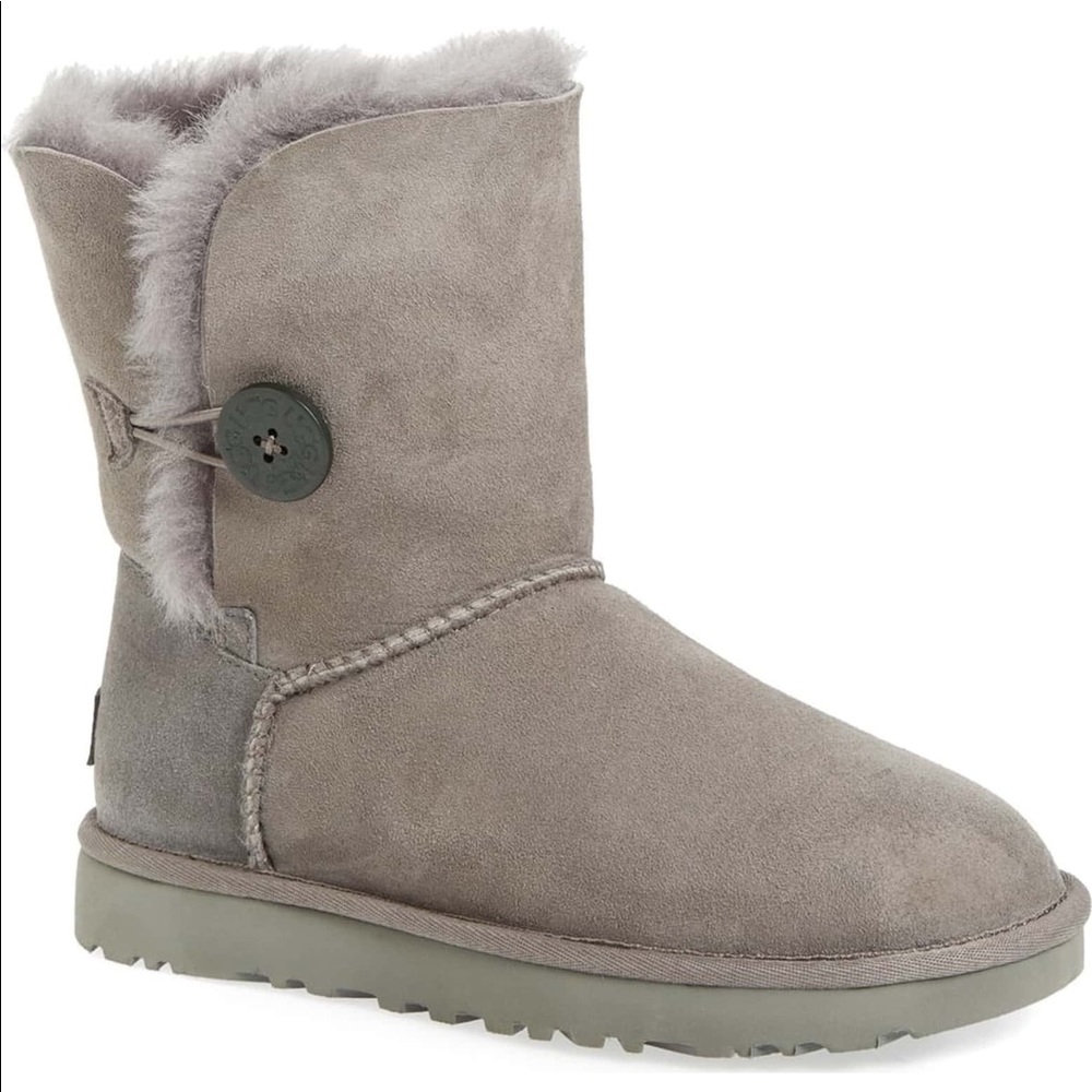 Ugg Grey Classic Bailey Button Boots